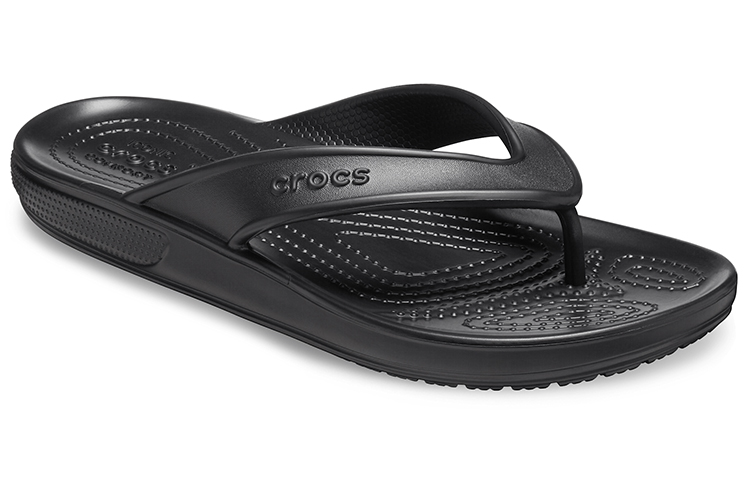 Lookbook Crocs 卡駱馳 Classic 舒適防滑 人字運動拖鞋 男女同款 黑