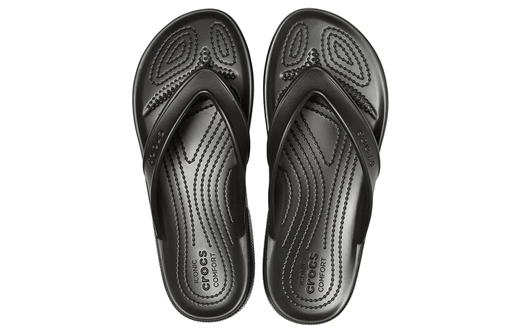 Purchase Crocs 卡駱馳 Classic 舒適防滑 人字運動拖鞋 男女同款 黑
