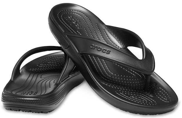 Crocs Classic Cozy Non-Slip Flip-Flops Unisex Black 206119-001 Shop Crocs Classic Cozy Non-Slip Flip-Flops Unisex Black 206119-001
