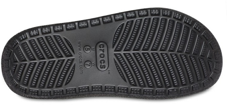 Crocs Classic Cozzzy Disco Glitter Sandals 'Black' 208074-0C4 Details for Crocs Classic Cozzzy Disco Glitter Sandals 'Black' 208074-0C4