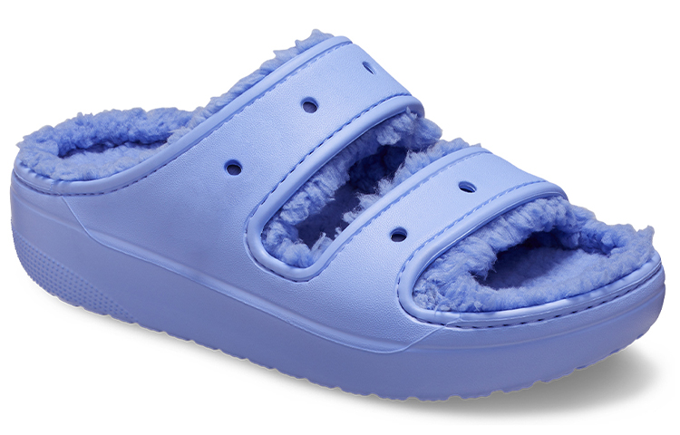 Lookbook Crocs Classic Cozzzy Sandal 'Moon Jelly' Wanita Lelaki Cendawan kasut. 207446-5Q6