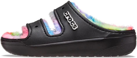 Crocs Classic Cozzzy Spray Dye Sandals 'Black Multi' 208046-0C4 Crocs Classic Cozzzy Spray Dye Sandals 'Black Multi' 208046-0C4