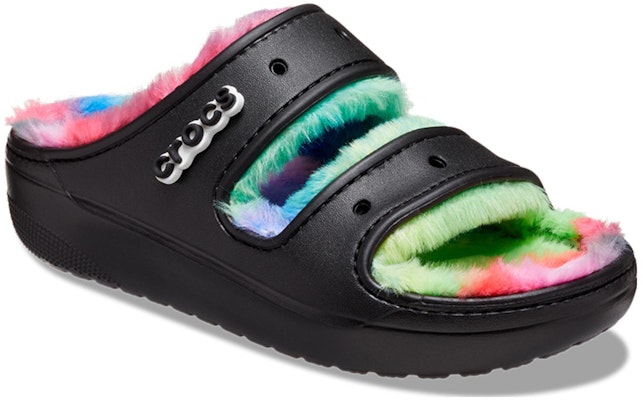 Crocs Classic Cozzzy Spray Dye Sandals 'Black Multi' 208046-0C4 Lookbook Crocs Classic Cozzzy Spray Dye Sandals 'Black Multi' 208046-0C4