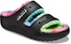 Crocs Classic Cozzzy Spray Dye Sandals 'Hitam Multi' 208046-0C4