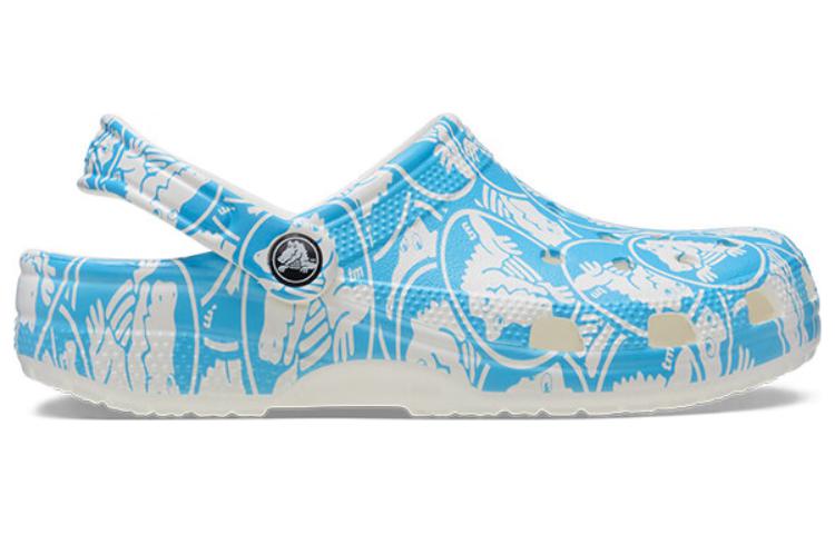 Order Crocs Clásicos Estampado Duke Zuecos 'Azul Blanco' 210003-4OX