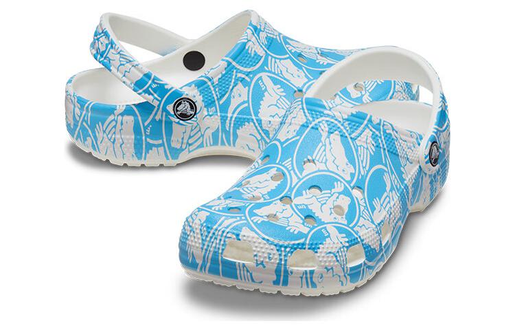 Shop Crocs Clásicos Estampado Duke Zuecos 'Azul Blanco' 210003-4OX