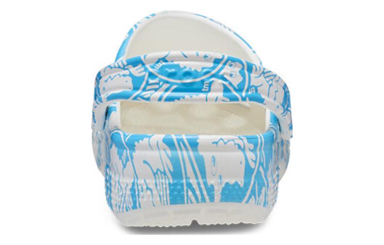 Details for Crocs Clásicos Estampado Duke Zuecos 'Azul Blanco' 210003-4OX