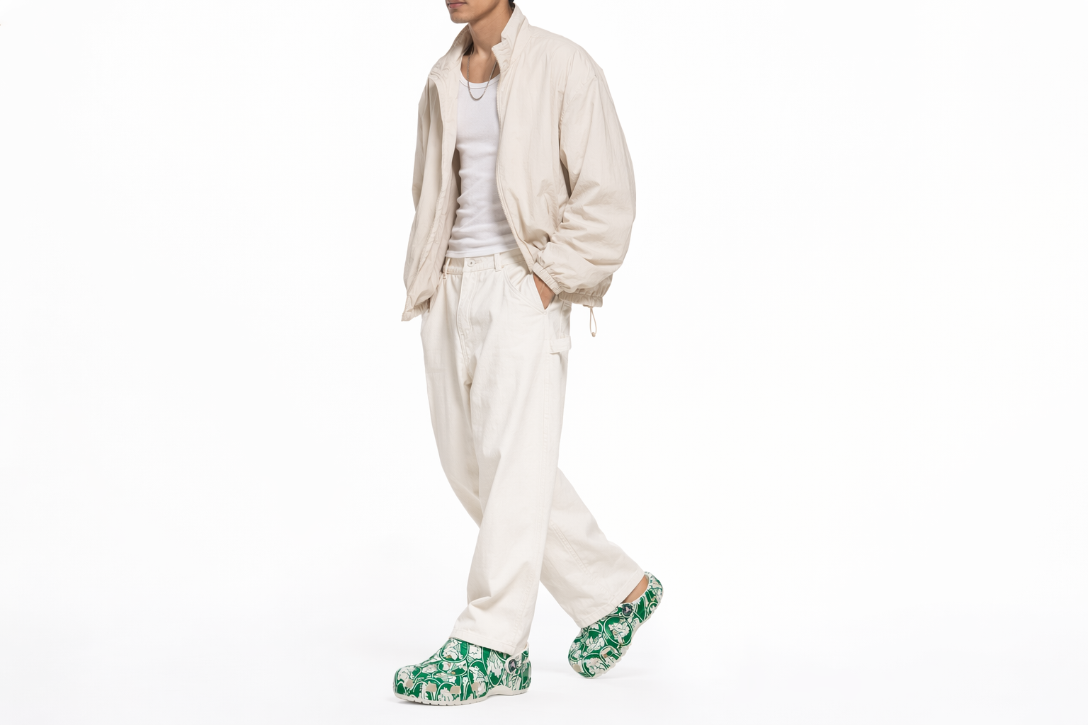 Order Crocs Klasik "Duke Print Clogs" 'Hijau' 210003-3WH