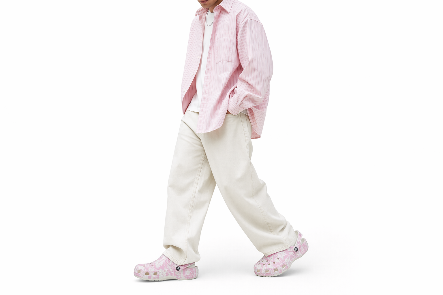 Order Crocs Classic Duke Print Klompen ''Roze Tweed'' 210003-6WY