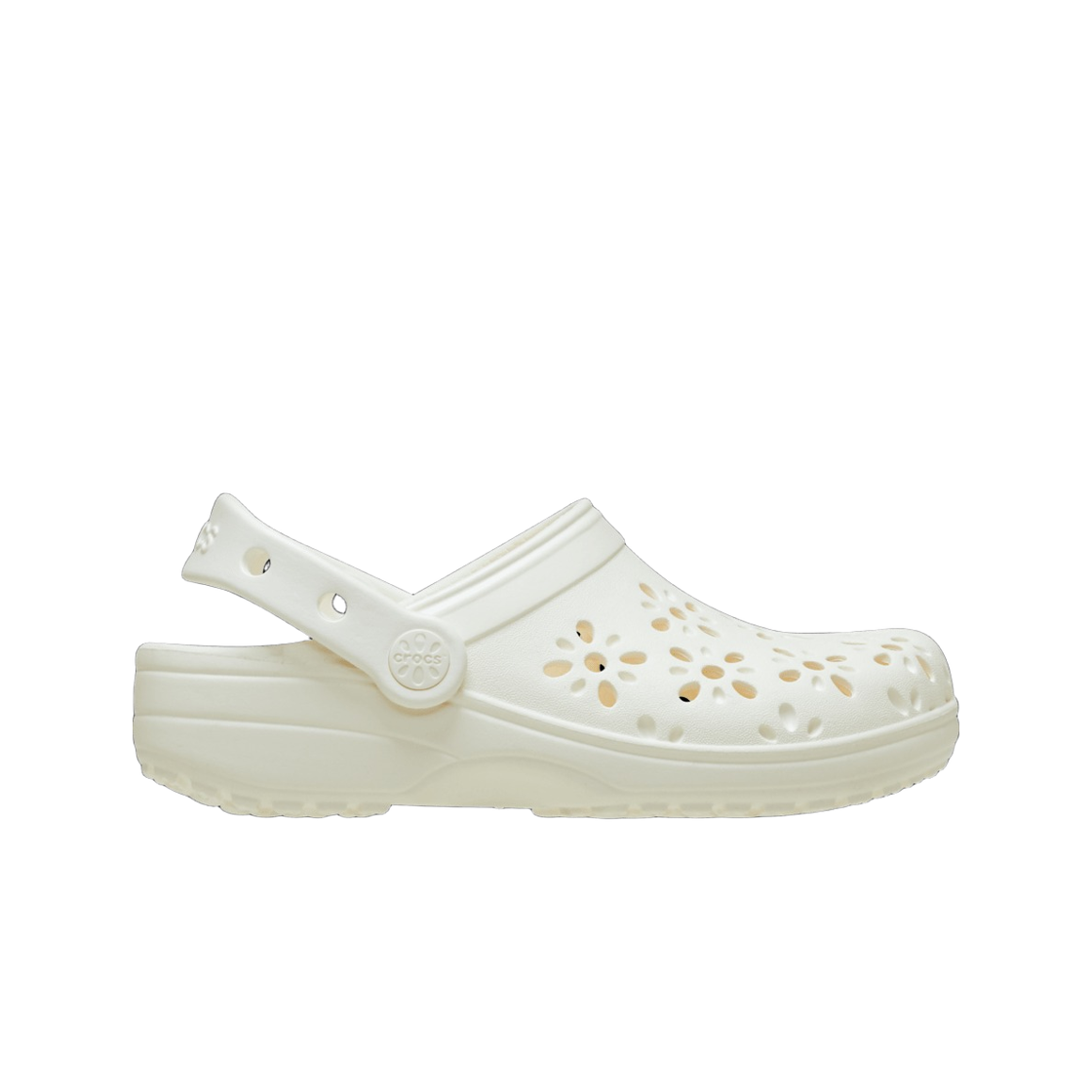 Crocs Classic Floral Cut Out Clog Chalk 210927-0WV