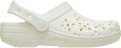 Crocs Classic Floral Cut Out Clog Chalk 210927-0WV Crocs Classic Floral Cut Out Clog Chalk 210927-0WV