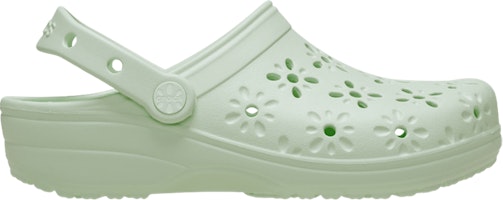 Crocs Classic Floral Cut Out Clog Jade Tint 210927-3YH Crocs Classic Floral Cut Out Clog Jade Tint 210927-3YH