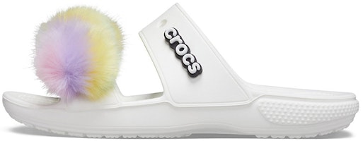 Crocs Classic Fur Sure 2 straps sandals 'White' 207405-100 Crocs Classic Fur Sure 2 straps sandals 'White' 207405-100
