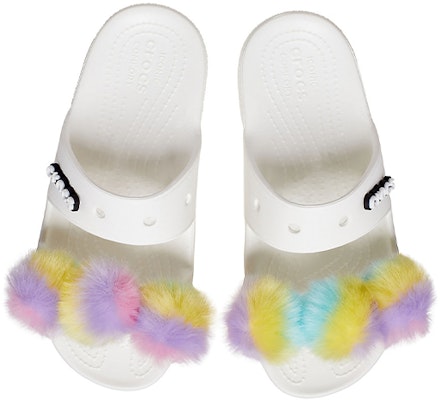 Crocs Classic Fur Sure 2 straps sandals 'White' 207405-100 Shop Crocs Classic Fur Sure 2 straps sandals 'White' 207405-100