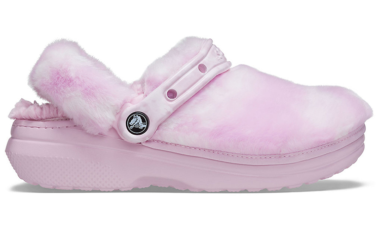Lookbook (W) Crocs Classic Fur Sure Clogs Ballerina 'Pink White' Putih Pink 207303-6SU