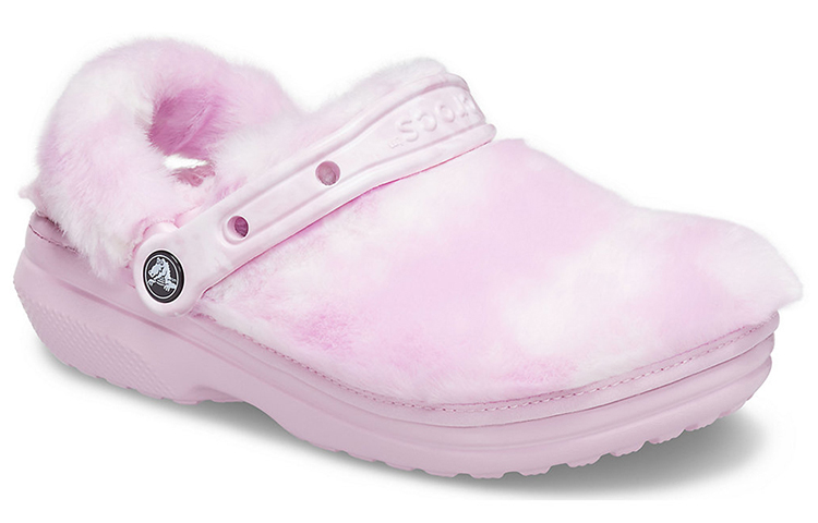 Shop (W) Crocs Classic Fur Sure Clogs Ballerina 'Pink White' Putih Pink 207303-6SU