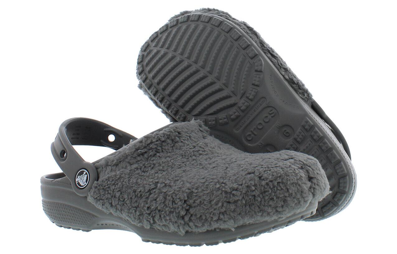 Shop Crocs Classic Fuzz Mania Zuecos 'Gris Pizarra' 206625-0DA