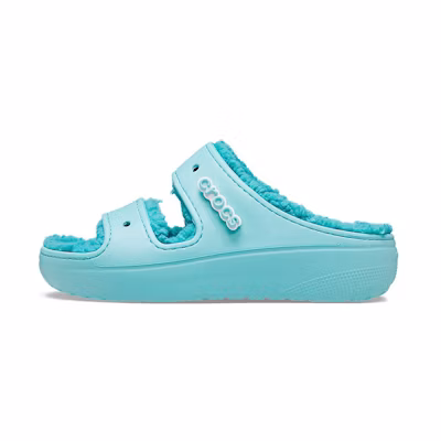 Crocs Classic Fuzzy Slippers 'Blue'