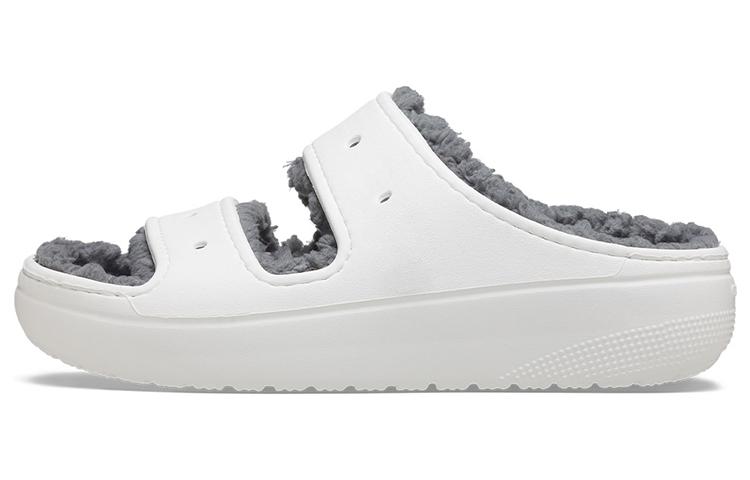 Crocs Classic Fuzzy Slippers 'White' 207446-100