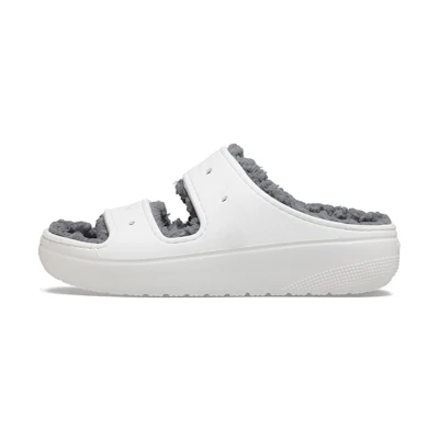 Crocs Classic Fuzzy Slippers 'White'