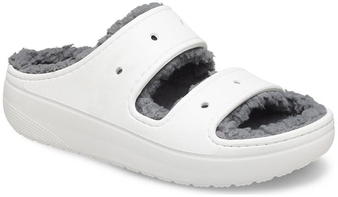 Crocs卡駱馳 經典暖絨毛毛拖鞋 男女同款 白色 Lookbook Crocs卡駱馳 經典暖絨毛毛拖鞋 男女同款 白色