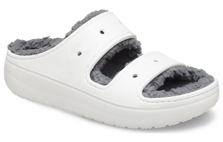 Shop Selipar Berbulu Crocs Classic 'Putih' 207446-100