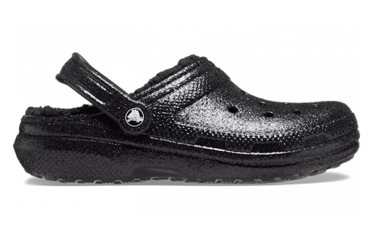 Crocs Classic Glitter Lined Clogs 'Black' 圖 2
