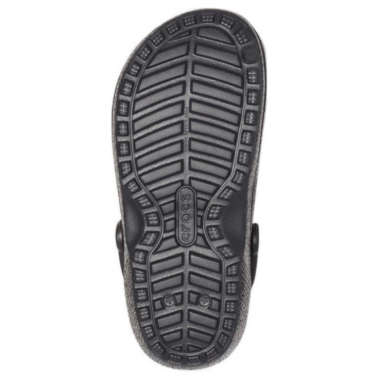 Crocs Classic Glitter Lined Clogs 'Black' 圖 5