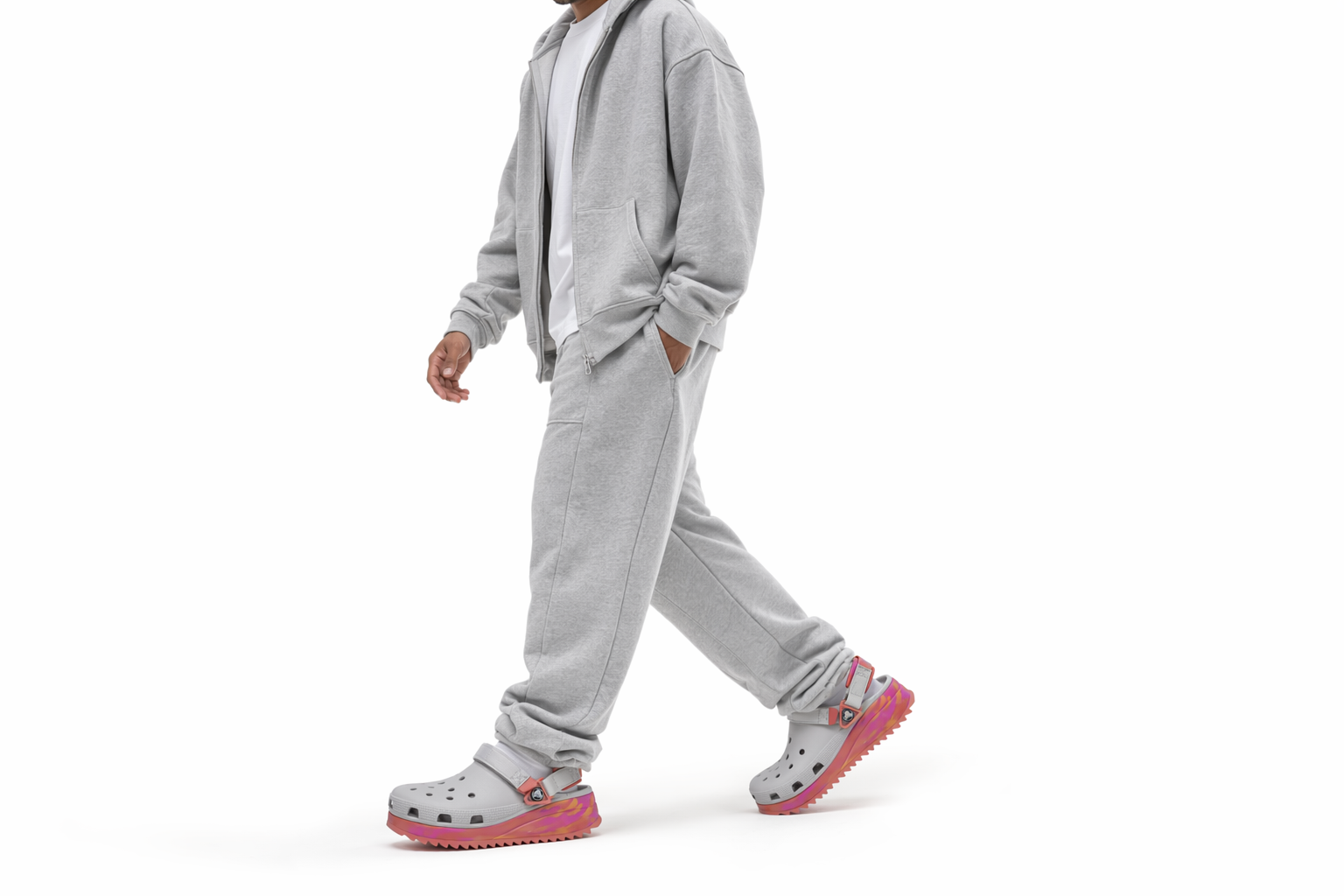 Order Crocs卡駱馳 套腳 洞洞鞋 男女同款 灰粉