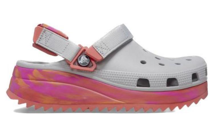 Lookbook Crocs卡駱馳 套腳 洞洞鞋 男女同款 灰粉