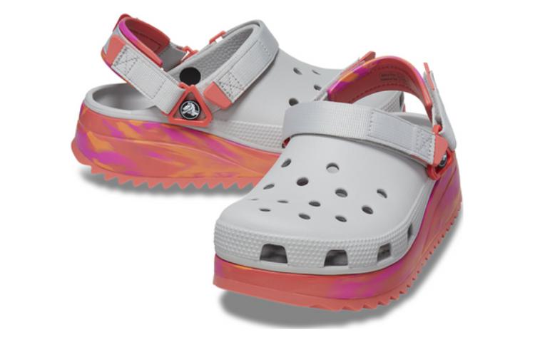 Lookbook Crocs卡駱馳 套腳 洞洞鞋 男女同款 灰粉