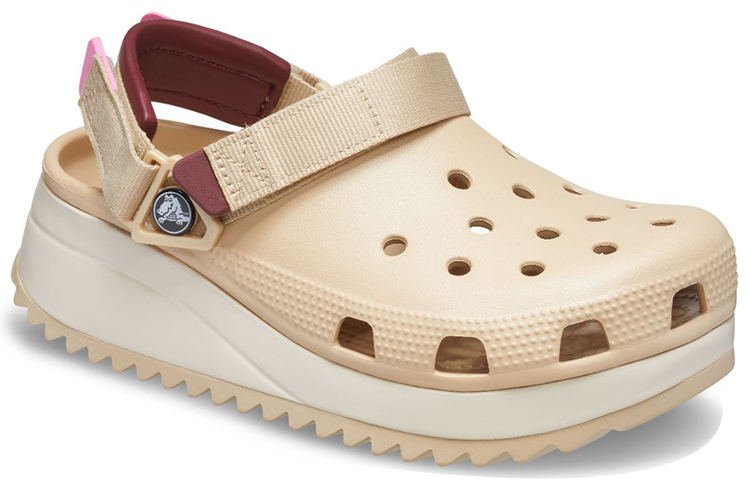 Lookbook Crocs Classic Hiker Clogs 'Beige White Red' 206772-212