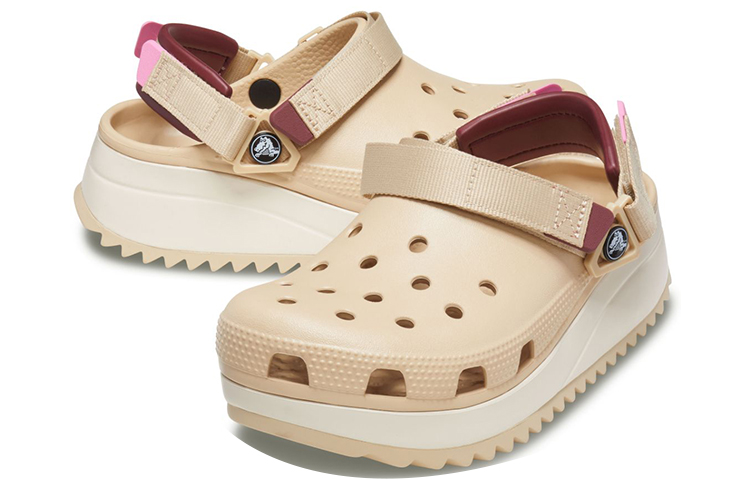Shop Crocs Classic Hiker Clogs 'Beige White Red' 206772-212