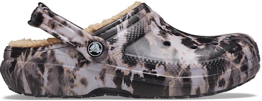 Crocs Classic Berbulu Bleach Dye Clogs 'Hitam Putih Beige' 207299-001 Order Crocs Classic Berbulu Bleach Dye Clogs 'Hitam Putih Beige' 207299-001