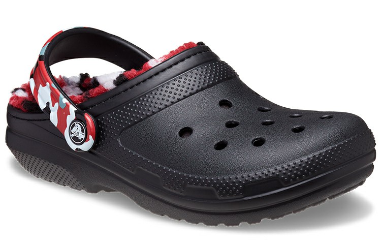 Crocs Classic Lined Camo Clog 'Black & Red' 圖 3