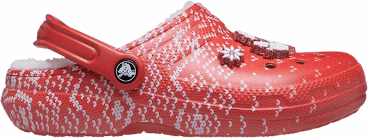 Crocs Classic Lined Clog 'Holiday Charm - Red' 207687-646 Crocs Classic Lined Clog 'Holiday Charm - Red' 207687-646