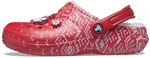 Crocs Classic Lined Clog 'Holiday Charm - Red' 207687-646 Crocs Classic Lined Clog 'Holiday Charm - Red' 207687-646