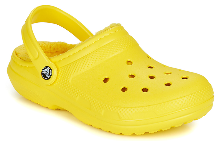 Shop Crocs Classic Lined Clog 'Lemon' 203591-7A9