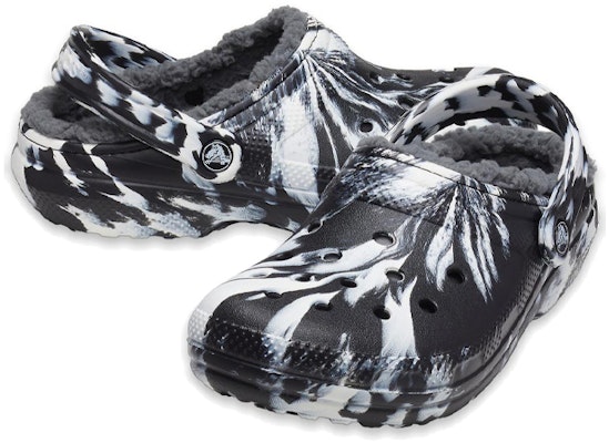 Crocs Classic Lined Clog 'Marbled - White Black' 207180-103 Shop Crocs Classic Lined Clog 'Marbled - White Black' 207180-103