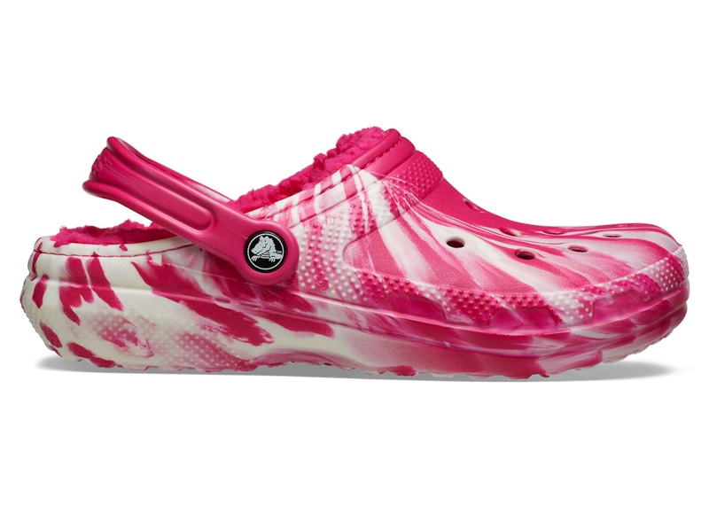 Crocs Classic Lined Clog Glow-in-The-Dark Marbled Dragon Fruit 211051-6ZQ