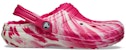 Crocs Classic Lined Clog Glow-in-The-Dark Marbled Dragon Fruit 211051-6ZQ