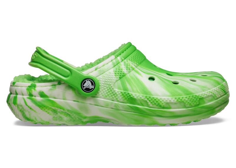Crocs Classic Lined Clog Glow-in-The-Dark Marbled Green Slime 211051-3WA