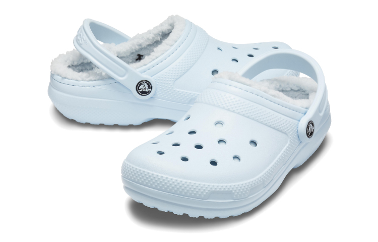 Shop Crocs Classic Lined Clog Slip-On 'Baby Blue' 203591-4JZ