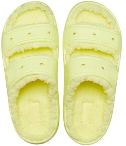 クロックス クラシック ファー サンダル (イエロー) 207446-75U Shop クロックス クラシック ファー サンダル (イエロー) 207446-75U