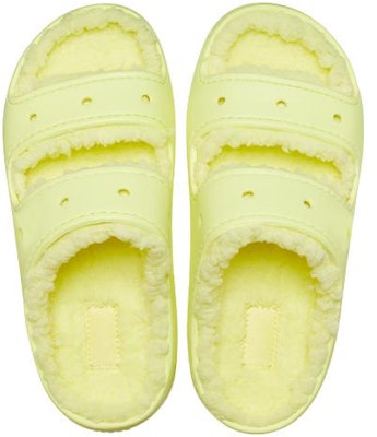 Crocs Classic Lined Fuzzy Slippers 'Yellow' 207446-75U Shop Crocs Classic Lined Fuzzy Slippers 'Yellow' 207446-75U