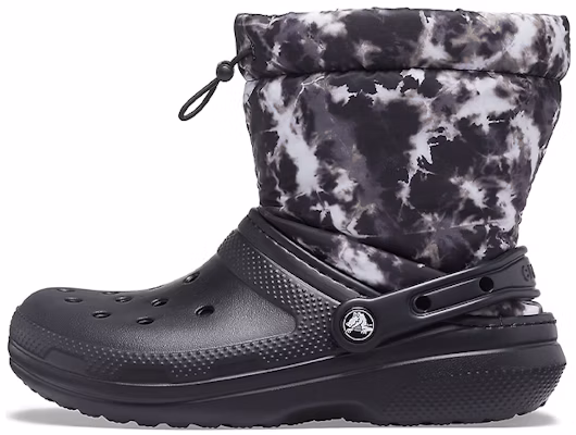 Crocs Classic Lined Neo Puff Tie Dye Boots 'Black White' 207328-001 Buy Crocs Classic Lined Neo Puff Tie Dye Boots 'Black White' 207328-001