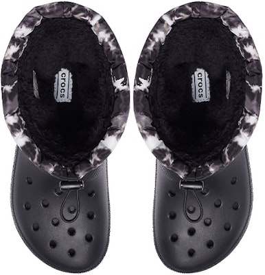 Crocs Classic Lined Neo Puff Tie Dye Boots 'Black White' 207328-001 Shop Crocs Classic Lined Neo Puff Tie Dye Boots 'Black White' 207328-001