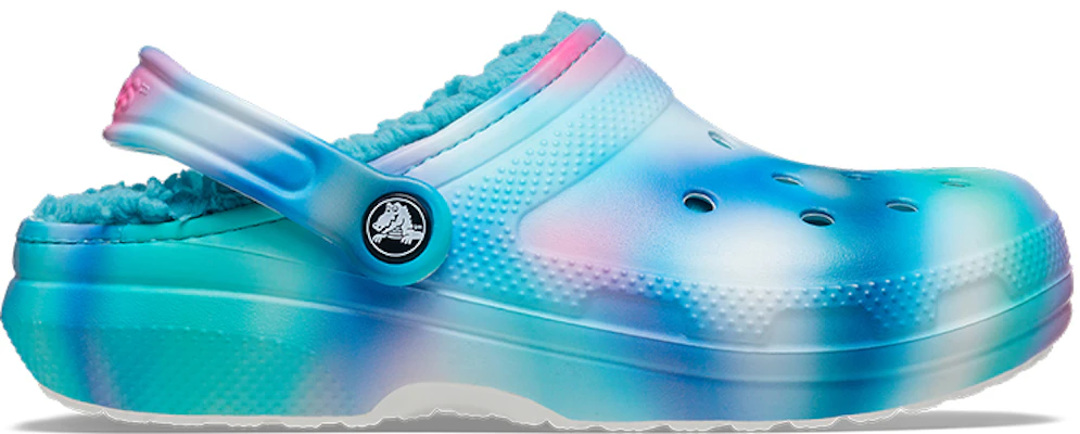 Crocs Classic Lined Solarized Clogs 'White Blue Aqua' 207560-4SU Order Crocs Classic Lined Solarized Clogs 'White Blue Aqua' 207560-4SU
