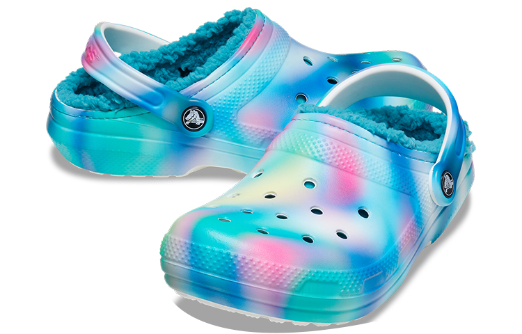 Shop Crocs Classic Lined Solarized Clogs 'White Blue Aqua' 207560-4SU