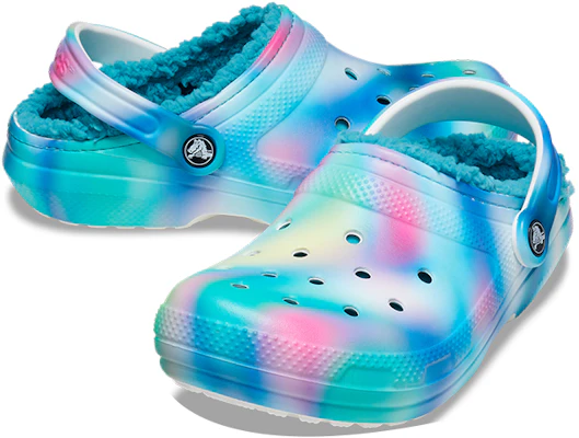 Crocs Classic Lined Solarized Clogs 'White Blue Aqua' 207560-4SU Shop Crocs Classic Lined Solarized Clogs 'White Blue Aqua' 207560-4SU